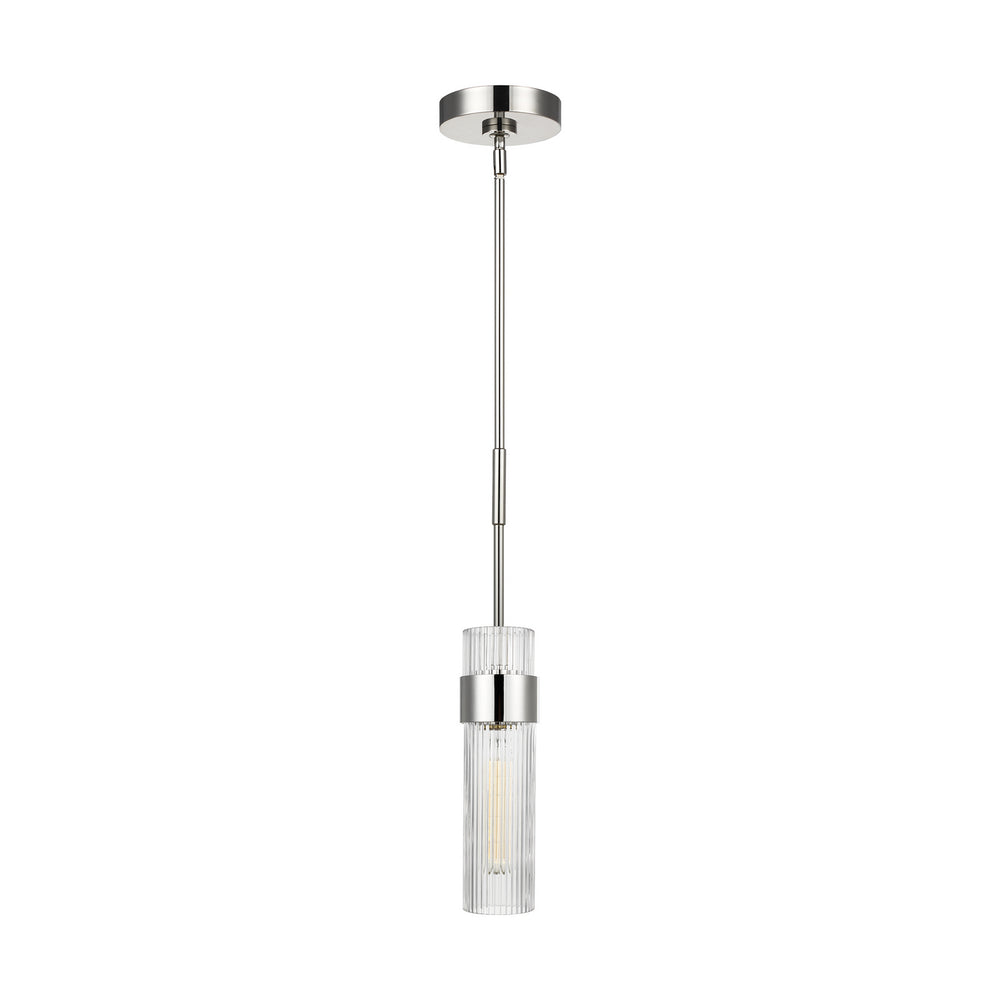 Visual Comfort Studio Canada - One Light Pendant - Geneva - Polished Nickel- Union Lighting Luminaires Decor