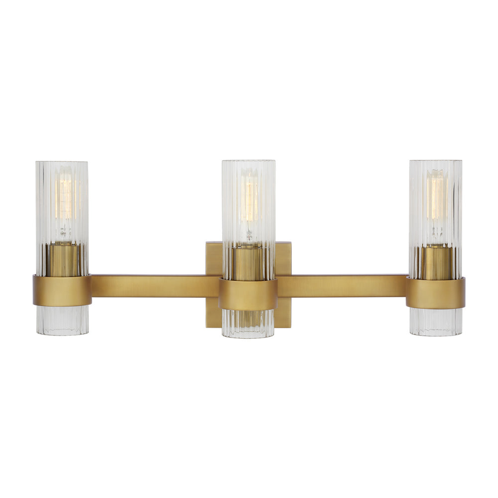 Visual Comfort Studio Canada - Three Light Vanity - Geneva - Burnished Brass- Union Lighting Luminaires Decor