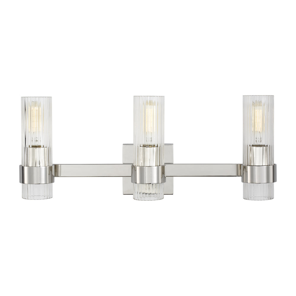 Visual Comfort Studio Canada - Three Light Vanity - Geneva - Polished Nickel- Union Lighting Luminaires Decor