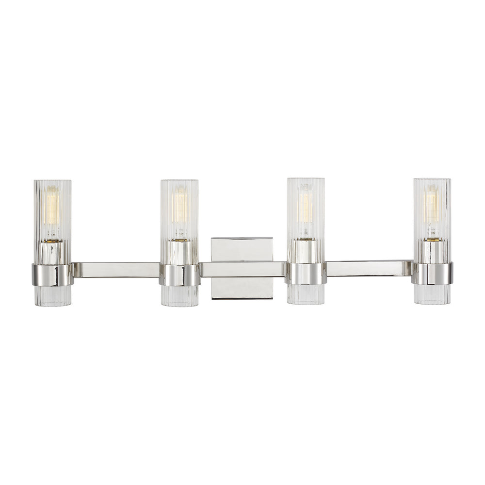 Visual Comfort Studio Canada - Four Light Vanity - Geneva - Polished Nickel- Union Lighting Luminaires Decor