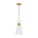 Visual Comfort Studio Canada - One Light Pendant - Heath - Matte White and Burnished Brass- Union Lighting Luminaires Decor
