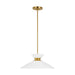 Visual Comfort Studio Canada - One Light Pendant - Heath - Matte White and Burnished Brass- Union Lighting Luminaires Decor