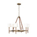 Visual Comfort Studio Canada - Six Light Chandelier - Katie - Time Worn Brass- Union Lighting Luminaires Decor