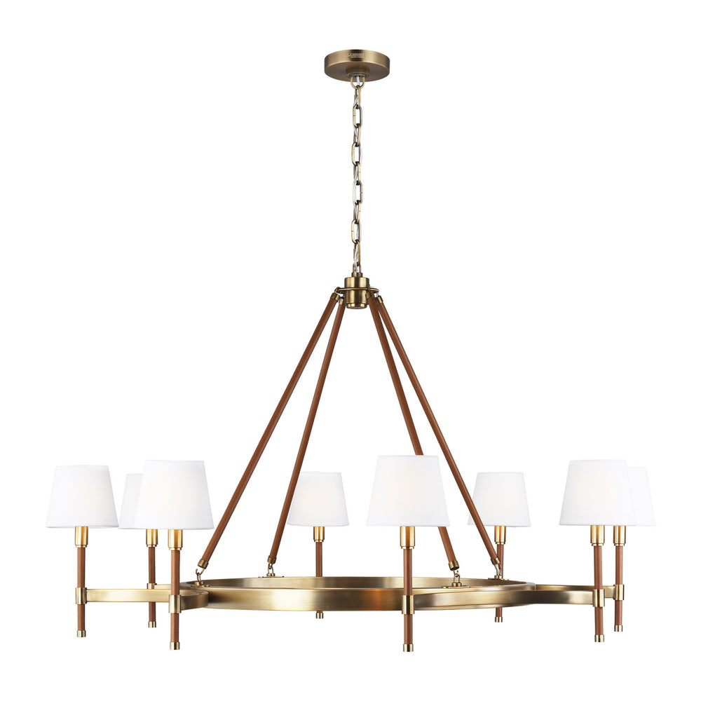 Visual Comfort Studio Canada - Eight Light Chandelier - Katie - Time Worn Brass- Union Lighting Luminaires Decor