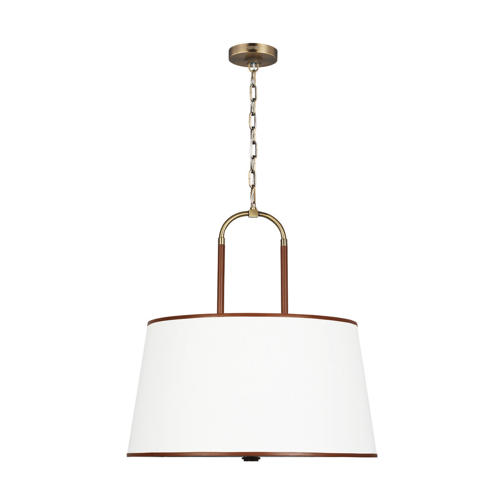 Visual Comfort Studio Canada - Four Light Pendant - Katie - Time Worn Brass- Union Lighting Luminaires Decor