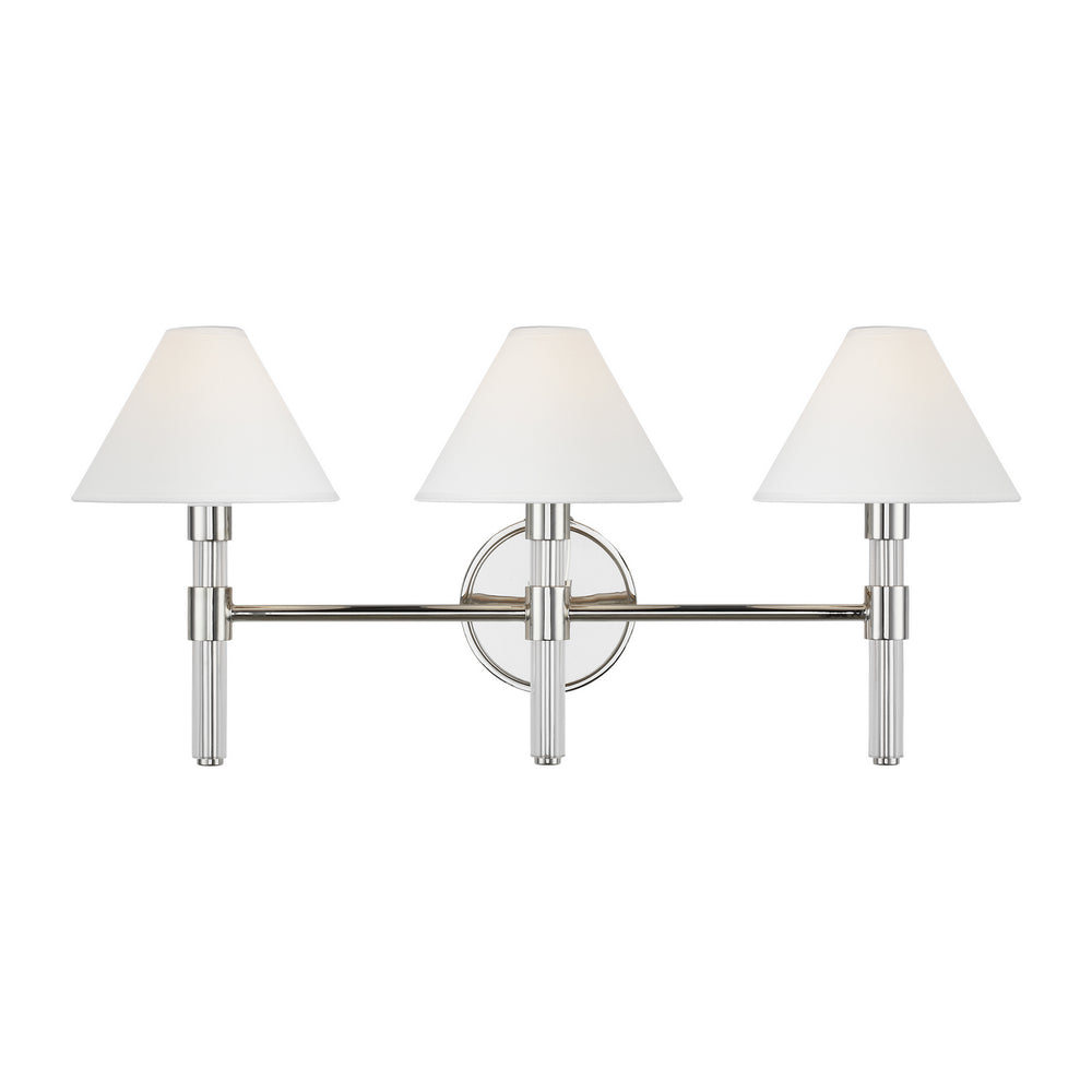 Visual Comfort Studio Canada - Three Light Vanity - Robert - Polished Nickel- Union Lighting Luminaires Decor