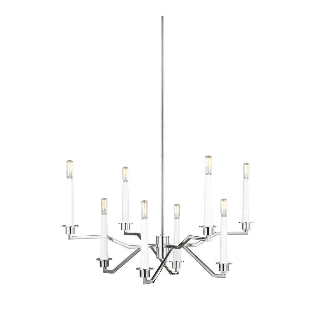 Visual Comfort Studio Canada - Eight Light Chandelier - Hopton - Polished Nickel- Union Lighting Luminaires Decor