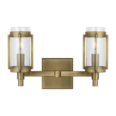 Visual Comfort Studio Canada - Two Light Vanity - Flynn - Time Worn Brass- Union Lighting Luminaires Decor