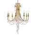 Crystorama - Eight Light Chandelier - Arcadia - Antique Gold- Union Lighting Luminaires Decor
