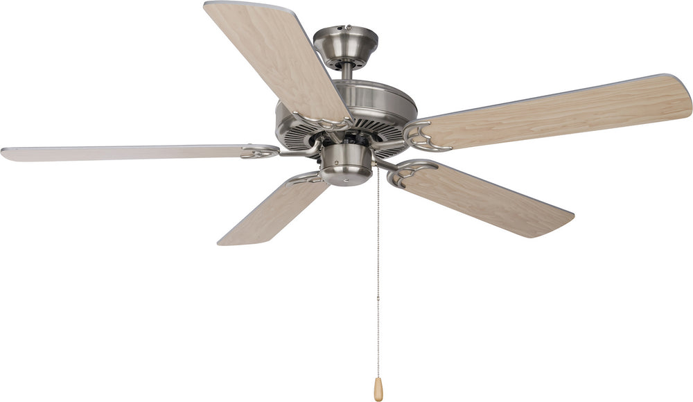 Maxim - 52" Ceiling Fan - Basic-Max - Satin Nickel / Silver / Maple- Union Lighting Luminaires Decor