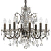 Crystorama - Eight Light Chandelier - Butler - English Bronze- Union Lighting Luminaires Decor
