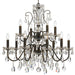 Crystorama - 12 Light Chandelier - Butler - English Bronze- Union Lighting Luminaires Decor