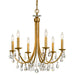Crystorama - Six Light Chandelier - Bridgehampton - Antique Gold- Union Lighting Luminaires Decor