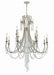 Crystorama - 12 Light Chandelier - Arcadia - Antique Silver- Union Lighting Luminaires Decor
