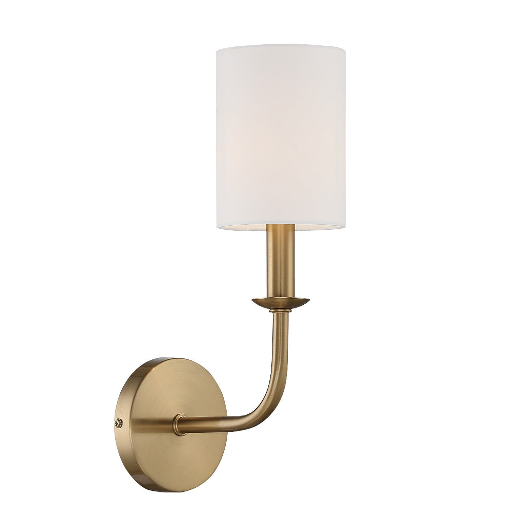 Crystorama - One Light Wall Sconce - Bailey - Aged Brass- Union Lighting Luminaires Decor