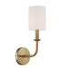 Crystorama - One Light Wall Sconce - Bailey - Aged Brass- Union Lighting Luminaires Decor