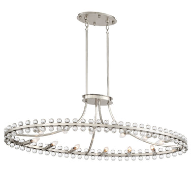 Crystorama - 12 Light Chandelier - Clover - Brushed Nickel- Union Lighting Luminaires Decor