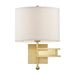 Crystorama - One Light Wall Sconce - Marshall - Aged Brass- Union Lighting Luminaires Decor