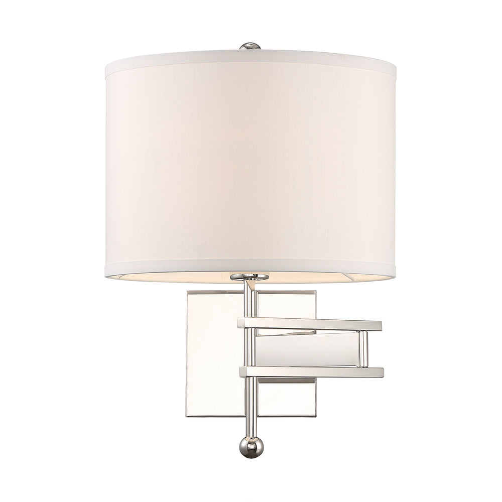 Crystorama - One Light Wall Sconce - Marshall - Polished Nickel- Union Lighting Luminaires Decor