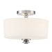 Crystorama - Two Light Semi Flush Mount - Travis - Polished Nickel- Union Lighting Luminaires Decor