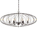 Crystorama - Six Light Chandelier - Zucca - English Bronze + Antique Gold- Union Lighting Luminaires Decor