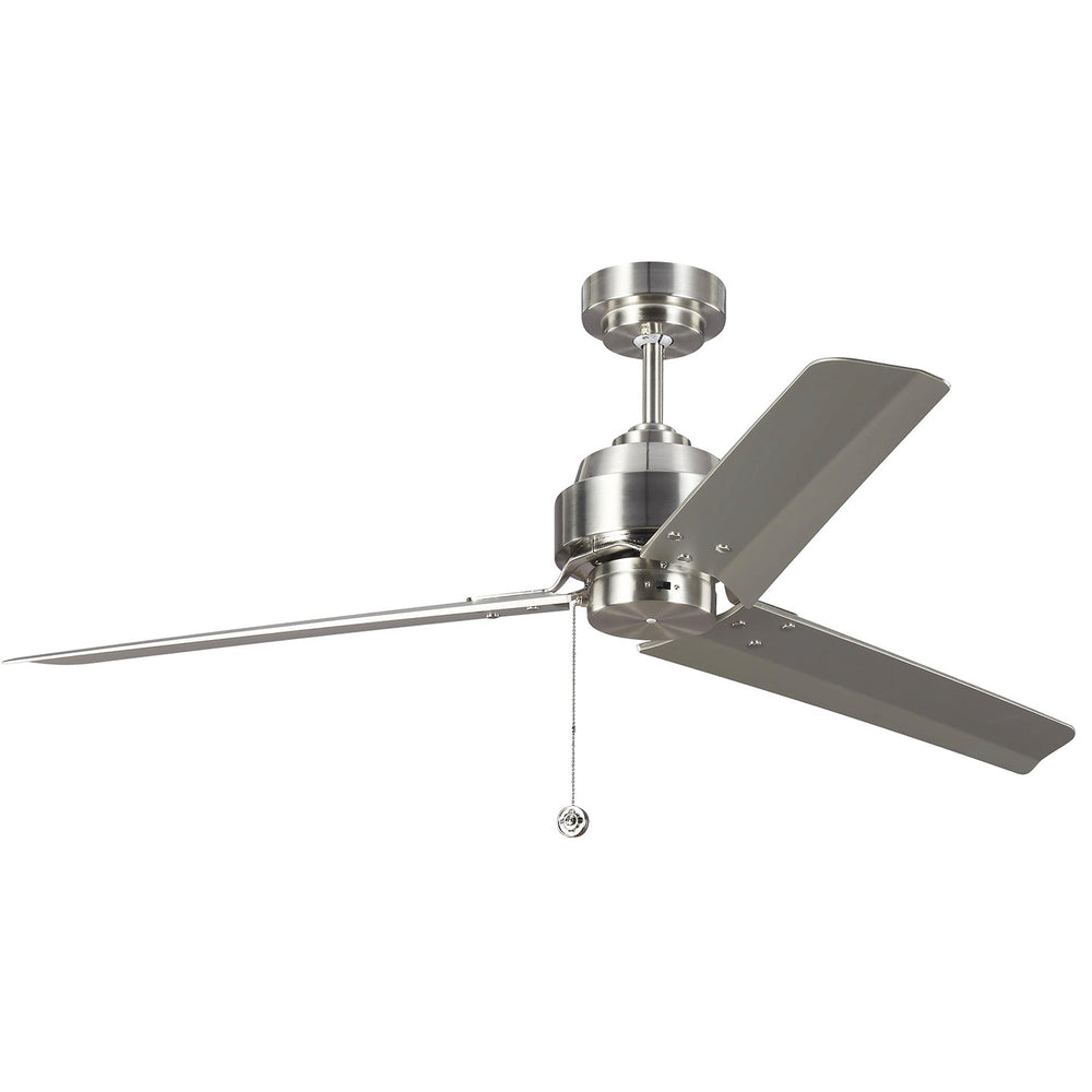 Visual Comfort Fan Canada - 54" Ceiling Fan - Arcade - Brushed Steel- Union Lighting Luminaires Decor