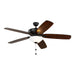 "Generation Lighting Canada. - 60"Ceiling Fan - Colony - Midnight Black- Union Lighting Luminaires Decor"