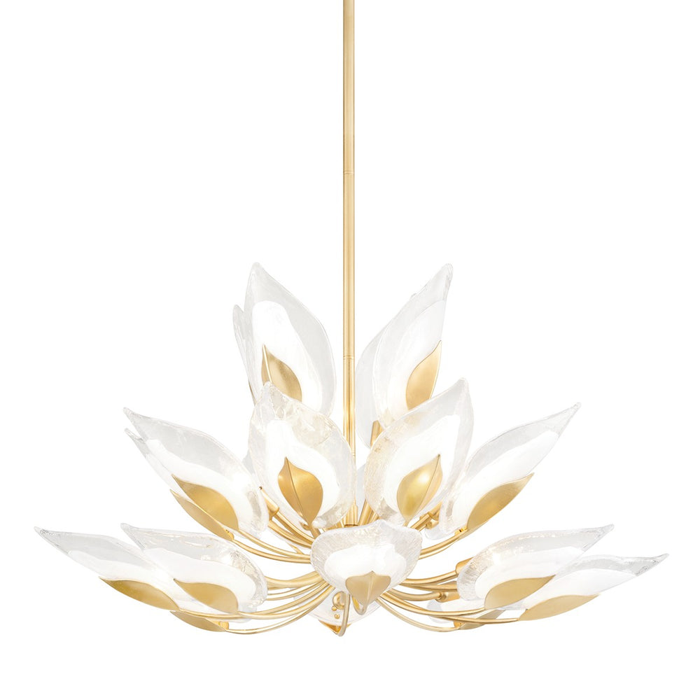 Hudson Valley Canada - 20 Light Chandelier - Blossom - Gold Leaf- Union Lighting Luminaires Decor