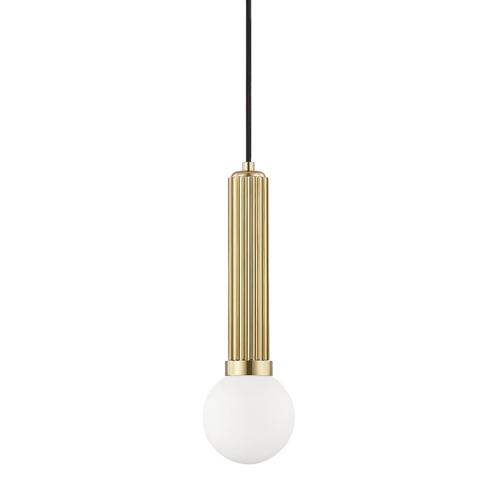 Hudson Valley Canada - One Light Pendant - Reade - Aged Brass- Union Lighting Luminaires Decor