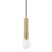 Hudson Valley Canada - One Light Pendant - Reade - Aged Brass- Union Lighting Luminaires Decor