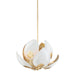 Hudson Valley Canada - Eight Light Chandelier - Lotus - Gold Leaf/White- Union Lighting Luminaires Decor