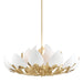 Hudson Valley Canada - 21 Light Chandelier - Lotus - Gold Leaf/White- Union Lighting Luminaires Decor