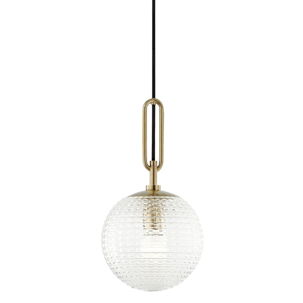 Hudson Valley Canada - One Light Pendant - Jewett - Aged Brass- Union Lighting Luminaires Decor