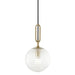 Hudson Valley Canada - One Light Pendant - Jewett - Aged Brass- Union Lighting Luminaires Decor