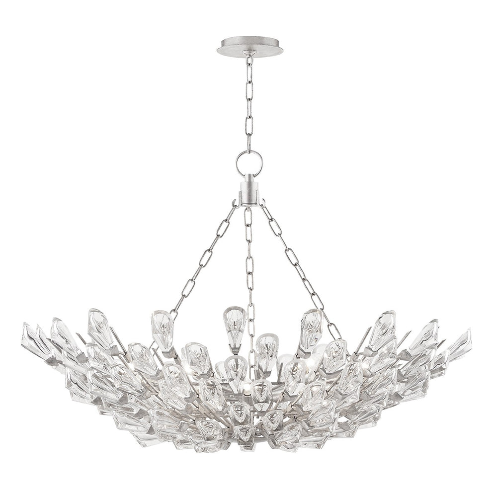 Hudson Valley Canada - 12 Light Chandelier - Tulip - Silver Leaf- Union Lighting Luminaires Decor