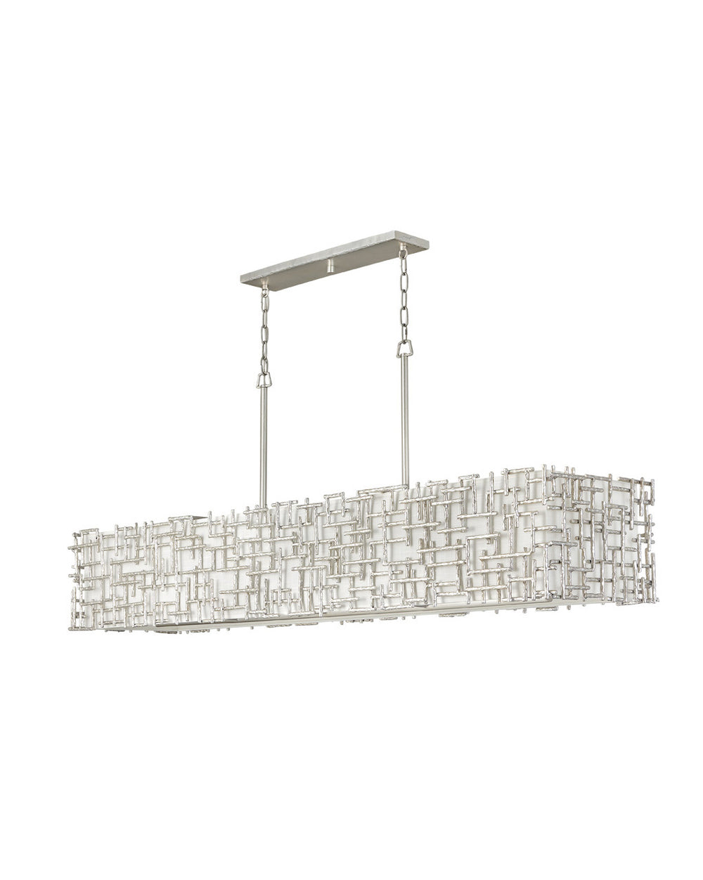 Fredrick Ramond Canada - LED Linear Chandelier - Farrah - Silver Leaf- Union Lighting Luminaires Decor