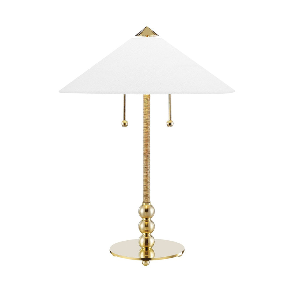 Hudson Valley Canada - Two Light Table Lamp - Flare - Aged Brass- Union Lighting Luminaires Decor