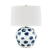 Hudson Valley Canada - One Light Table Lamp - Blue Point - White Bisque/Blue Dots- Union Lighting Luminaires Decor