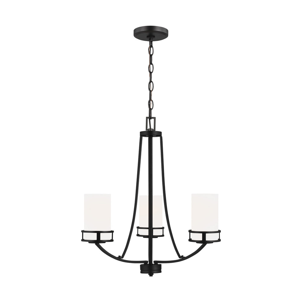 Generation Lighting Canada - Three Light Chandelier - Robie - Midnight Black- Union Lighting Luminaires Decor