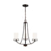 Generation Lighting Canada - Three Light Chandelier - Robie - Bronze- Union Lighting Luminaires Decor