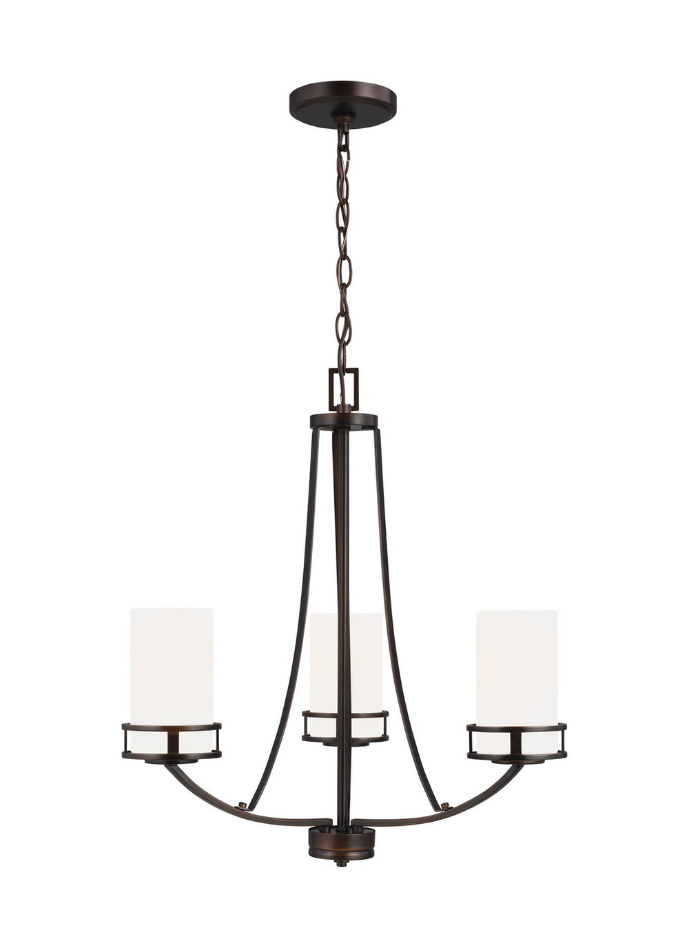 Generation Lighting Canada - Three Light Chandelier - Robie - Bronze- Union Lighting Luminaires Decor