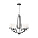 Generation Lighting Canada - Five Light Chandelier - Robie - Midnight Black- Union Lighting Luminaires Decor