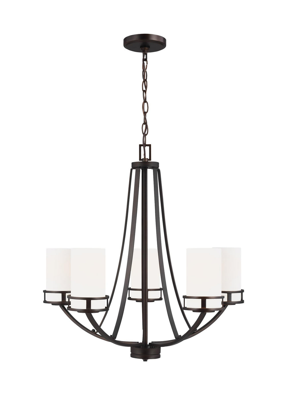 Generation Lighting Canada - Five Light Chandelier - Robie - Bronze- Union Lighting Luminaires Decor