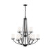 Generation Lighting Canada - Nine Light Chandelier - Robie - Midnight Black- Union Lighting Luminaires Decor