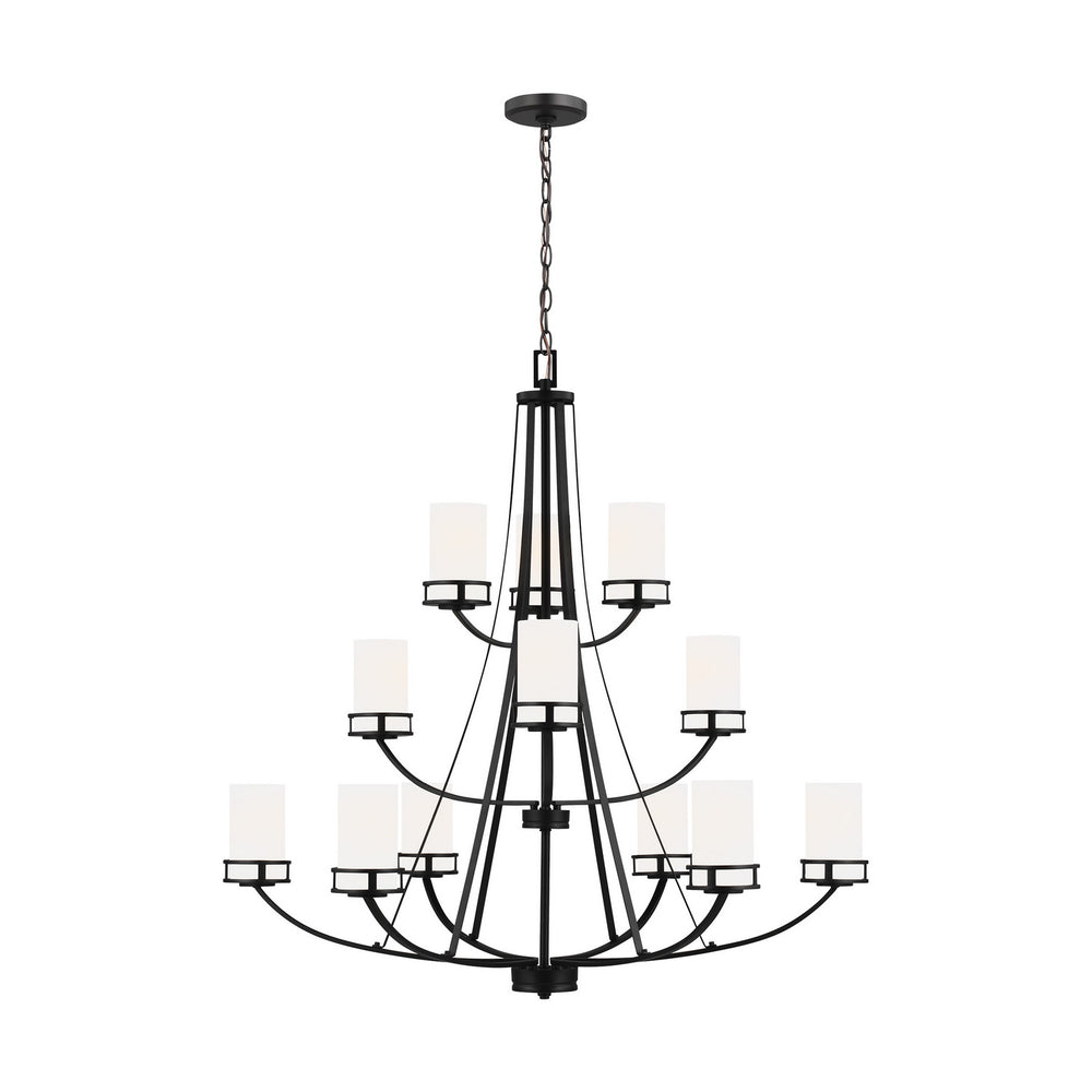 Generation Lighting Canada - 12 Light Chandelier - Robie - Midnight Black- Union Lighting Luminaires Decor
