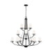 Generation Lighting Canada - 12 Light Chandelier - Robie - Midnight Black- Union Lighting Luminaires Decor