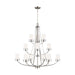 Generation Lighting Canada - 12 Light Chandelier - Robie - Brushed Nickel- Union Lighting Luminaires Decor