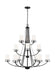 Generation Lighting Canada - 12 Light Chandelier - Robie - Midnight Black- Union Lighting Luminaires Decor