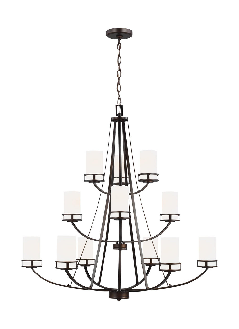 Generation Lighting Canada - 12 Light Chandelier - Robie - Bronze- Union Lighting Luminaires Decor