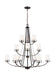 Generation Lighting Canada - 12 Light Chandelier - Robie - Bronze- Union Lighting Luminaires Decor